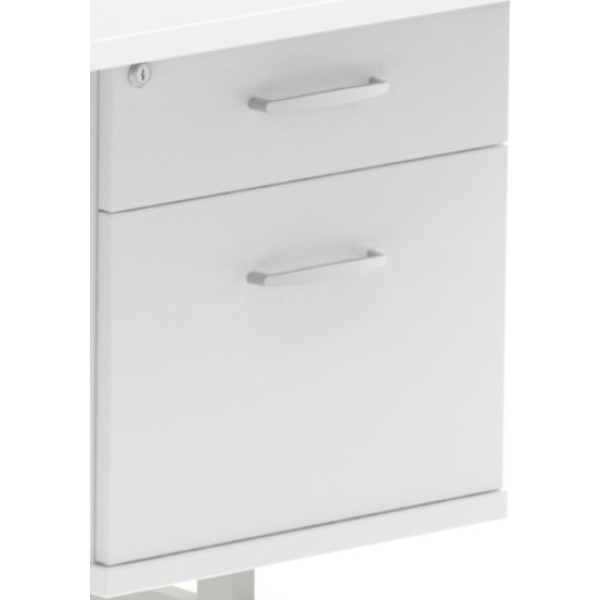 Rayleigh Panel End Straight Desk with Fixed Pedestal